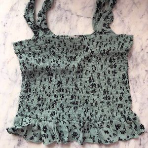 *3/$30* PINK Laurel & Love Smocked Floral Tank